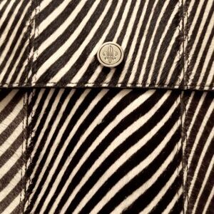 Club Monaco Calf Hair Zebra Look Clutch Bag.